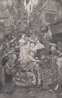 itellius dragged through the streets of Rome
from the painting by G. Rochegrosse